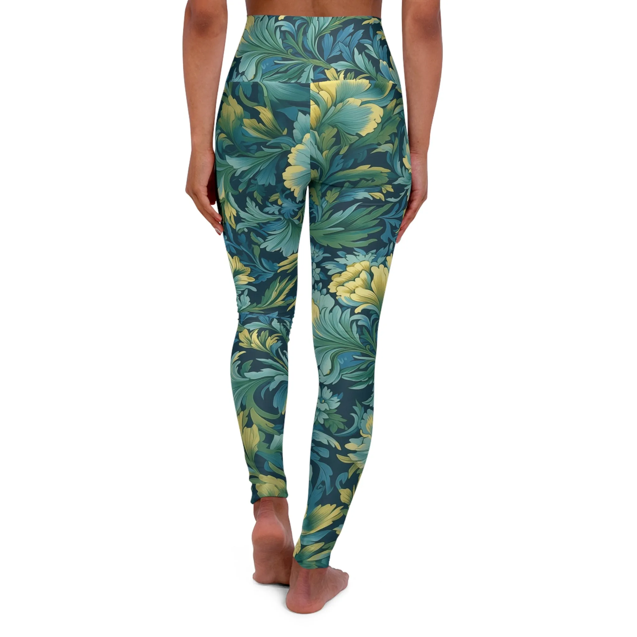 High Waisted Leggings - Elric Giverny Chintz