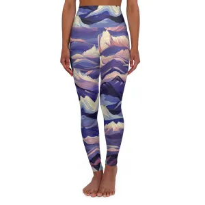 High Waisted Leggings - Euphemia Daugavpils Anime Mountains