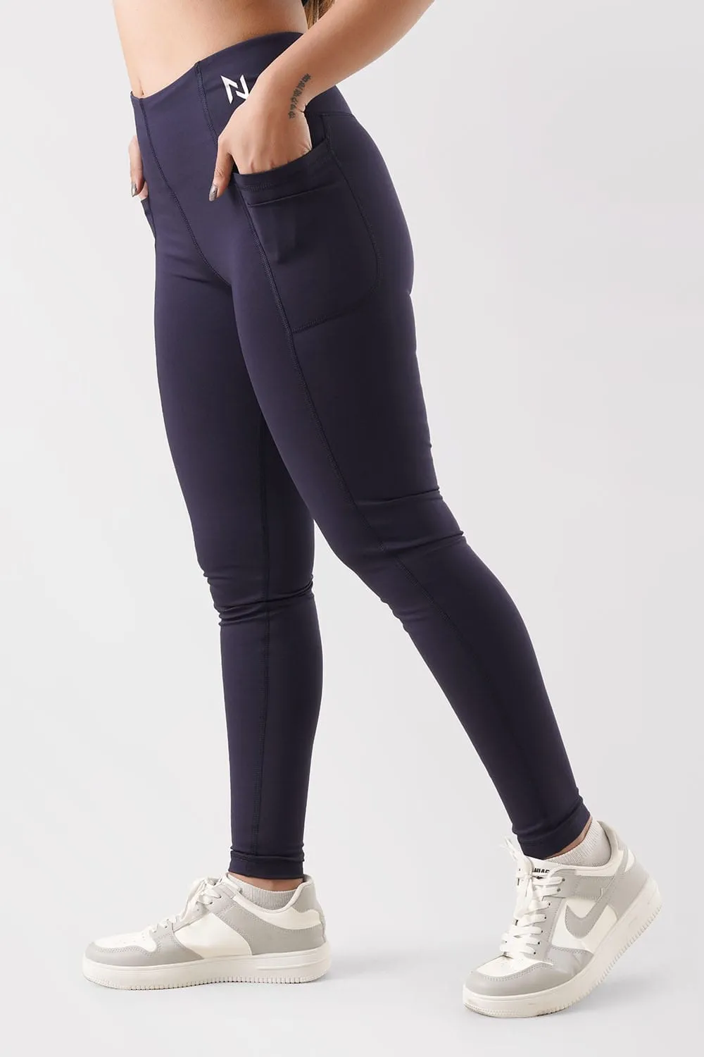 High Waisted Leggings Navy