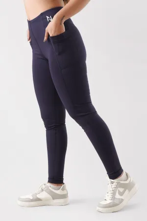 High Waisted Leggings Navy