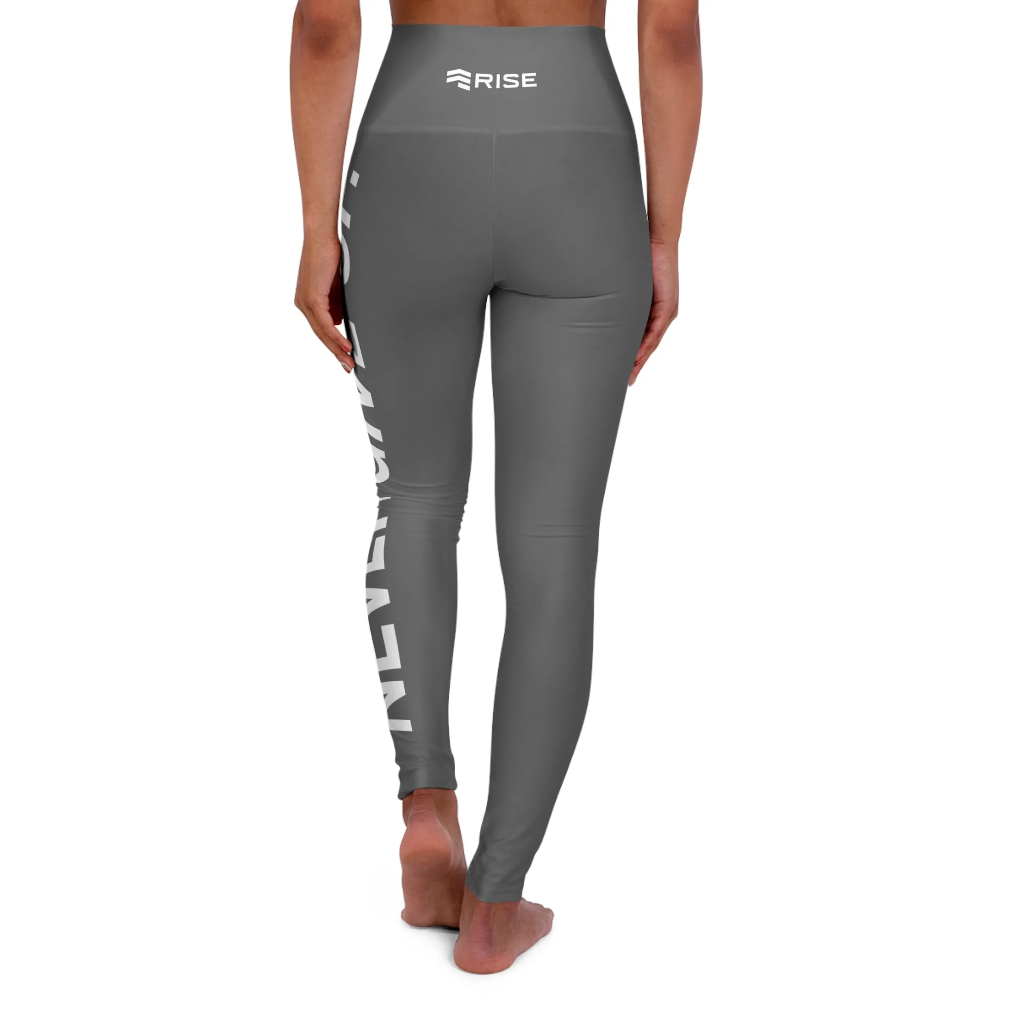 High Waisted Leggings Never Give Up - Grey