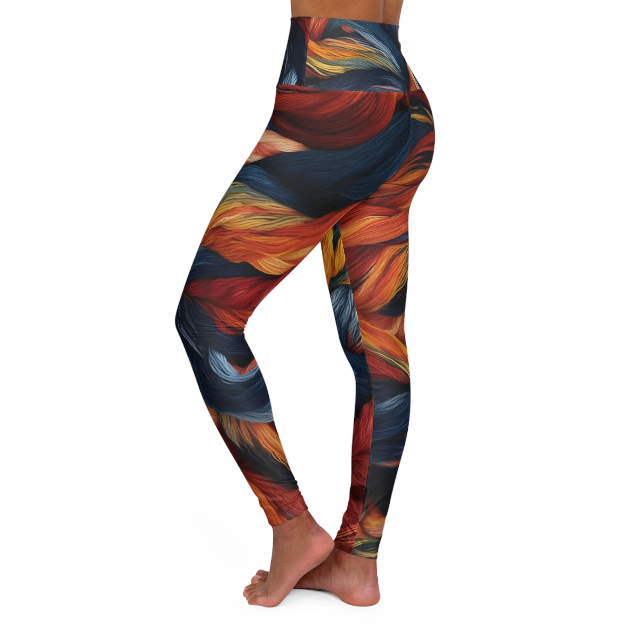 High Waisted Leggings - Renoir-Ile-Impressionism