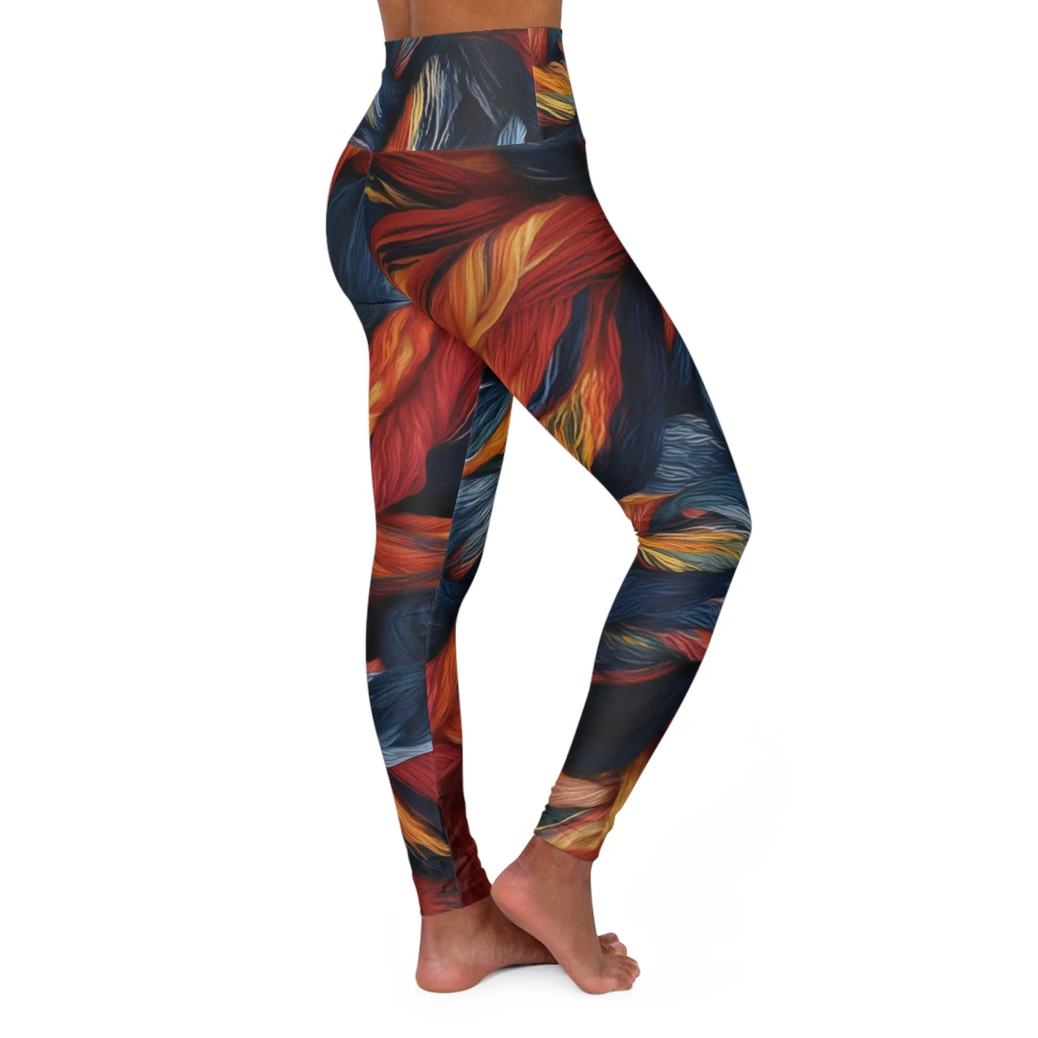 High Waisted Leggings - Renoir-Ile-Impressionism