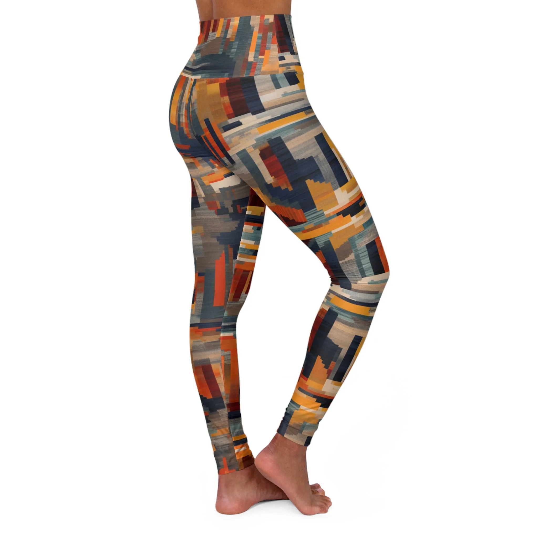 High Waisted Leggings - Vermeer_Provence
