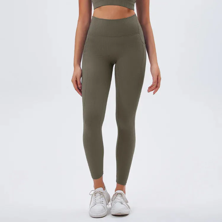 High-Waisted Ribbed Leggings