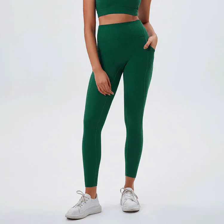High-Waisted Ribbed Leggings
