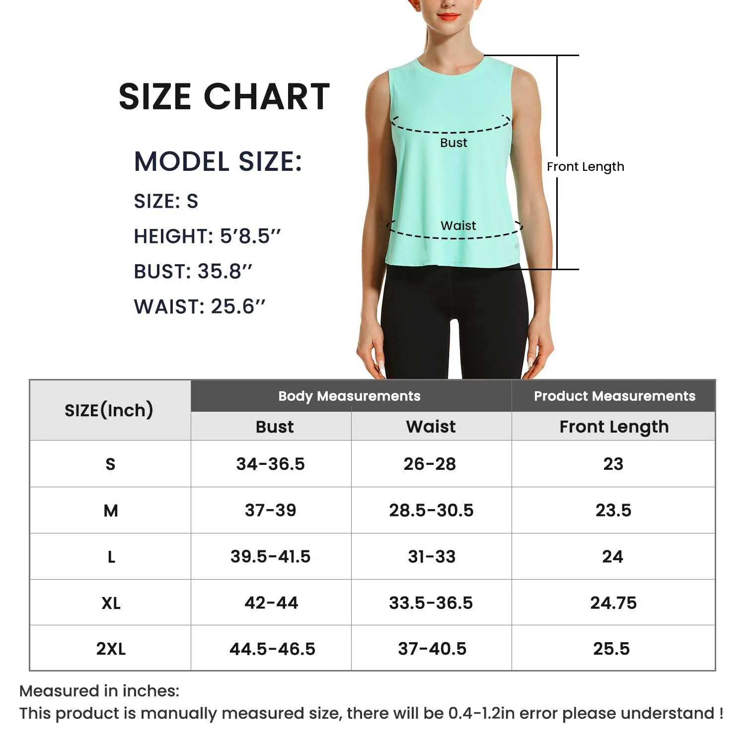 HODOSPORTS Womens Workout Tops Open Back Tank Tops Sleeveless Athletic Yoga Shirts Loose Fit in White Medium