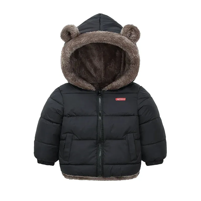 Hooded Fleece Coat for Baby Boys and Girls