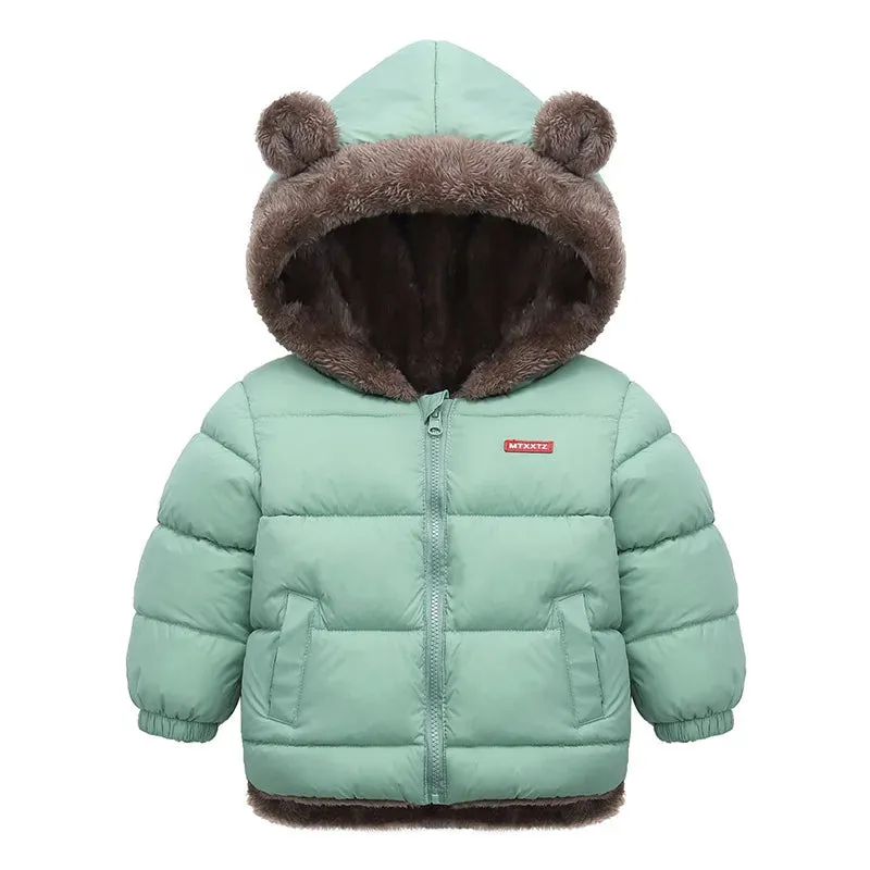 Hooded Fleece Coat for Baby Boys and Girls