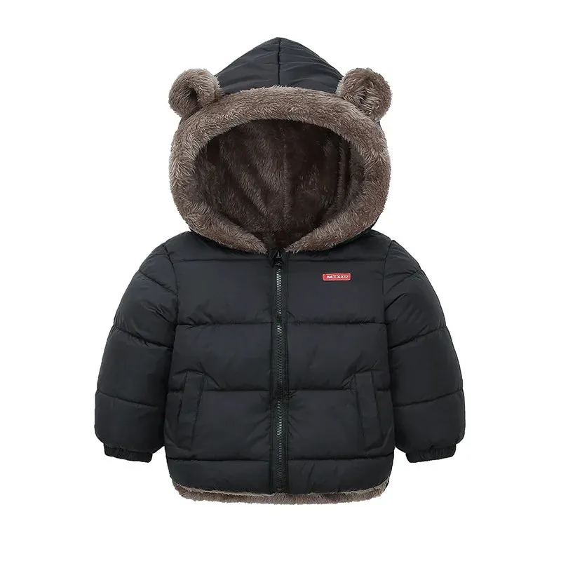 Hooded Fleece Coat for Baby Boys and Girls