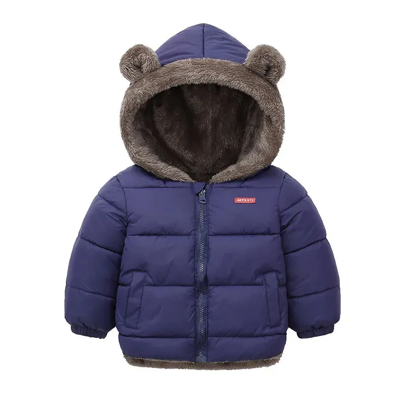 Hooded Fleece Coat for Baby Boys and Girls
