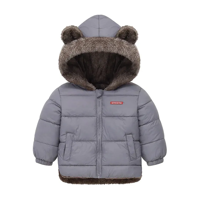 Hooded Fleece Coat for Baby Boys and Girls