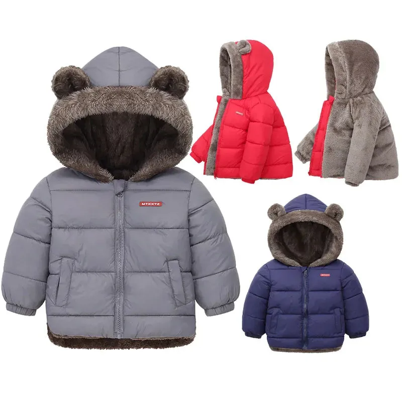 Hooded Fleece Coat for Baby Boys and Girls