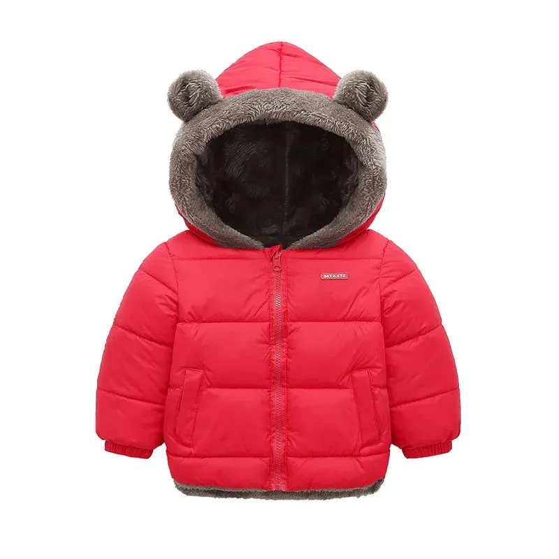 Hooded Fleece Coat for Baby Boys and Girls