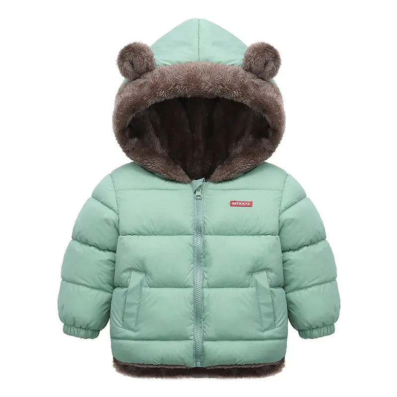 Hooded Fleece Coat for Baby Boys and Girls