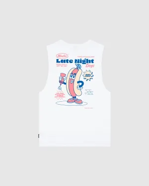 HOT DOG MUSCLE TOP - WHITE