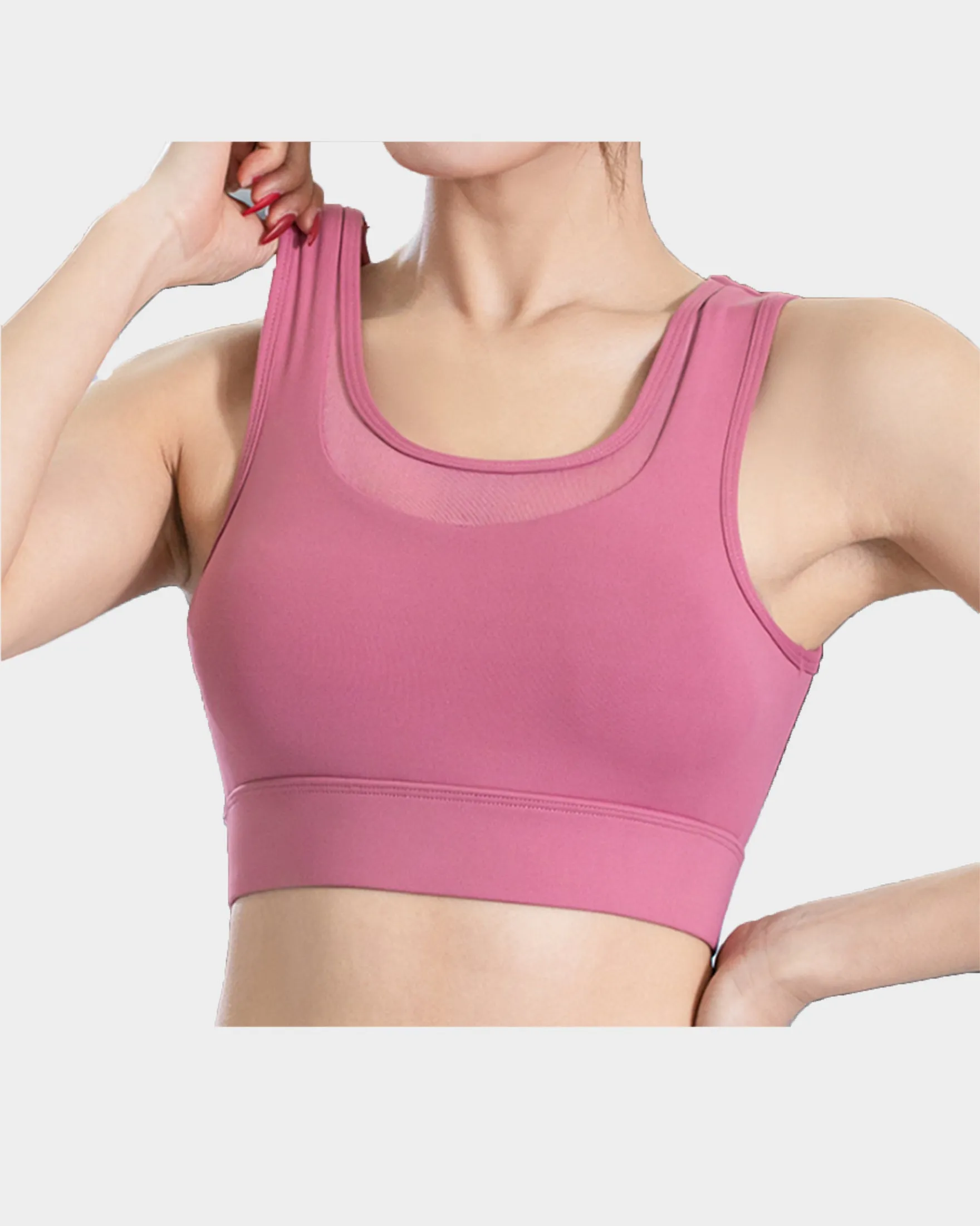 Hourglass Mesh Racerback Sports Bra