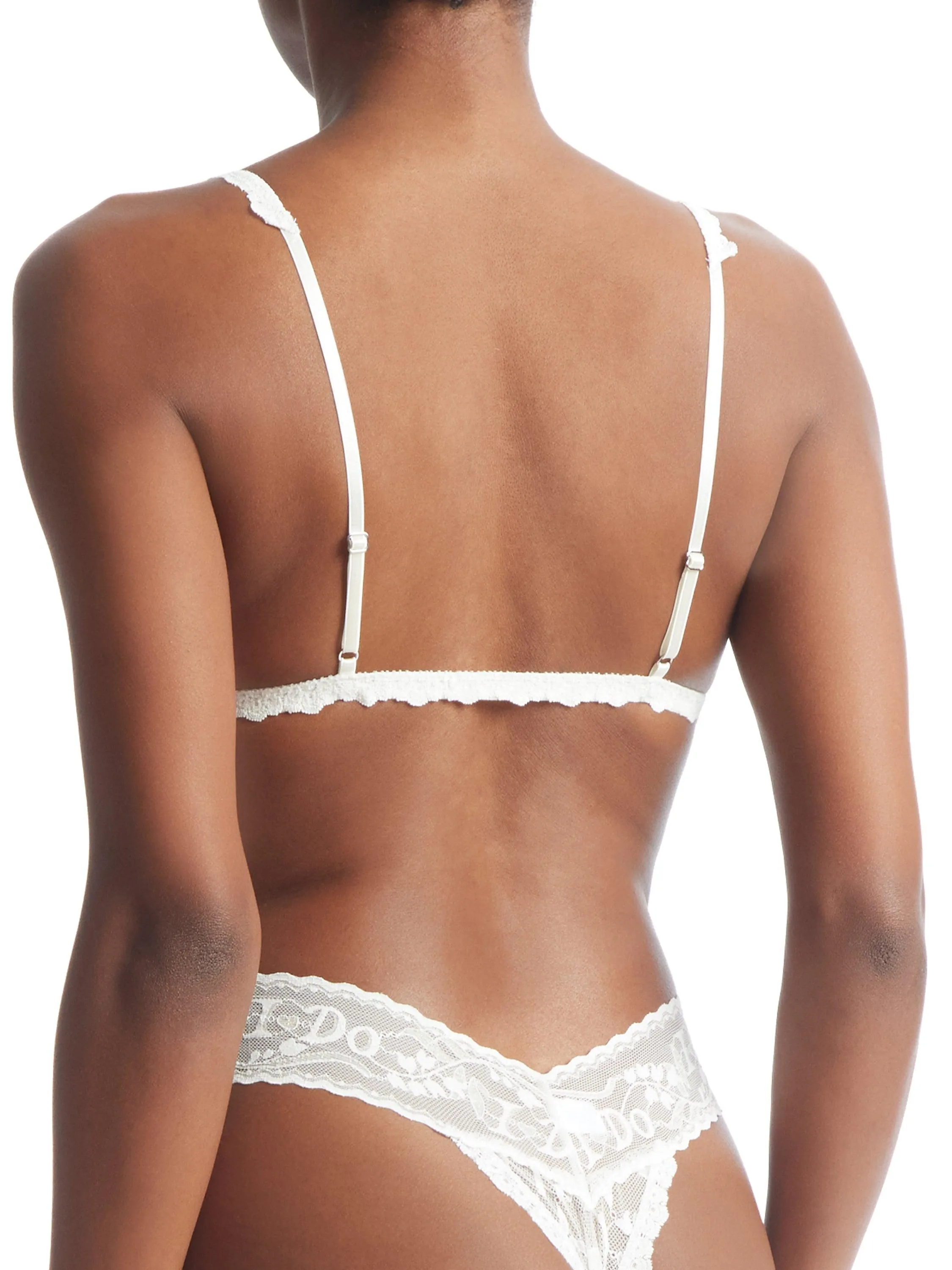 I Do Shimmer Bralette Light Ivory