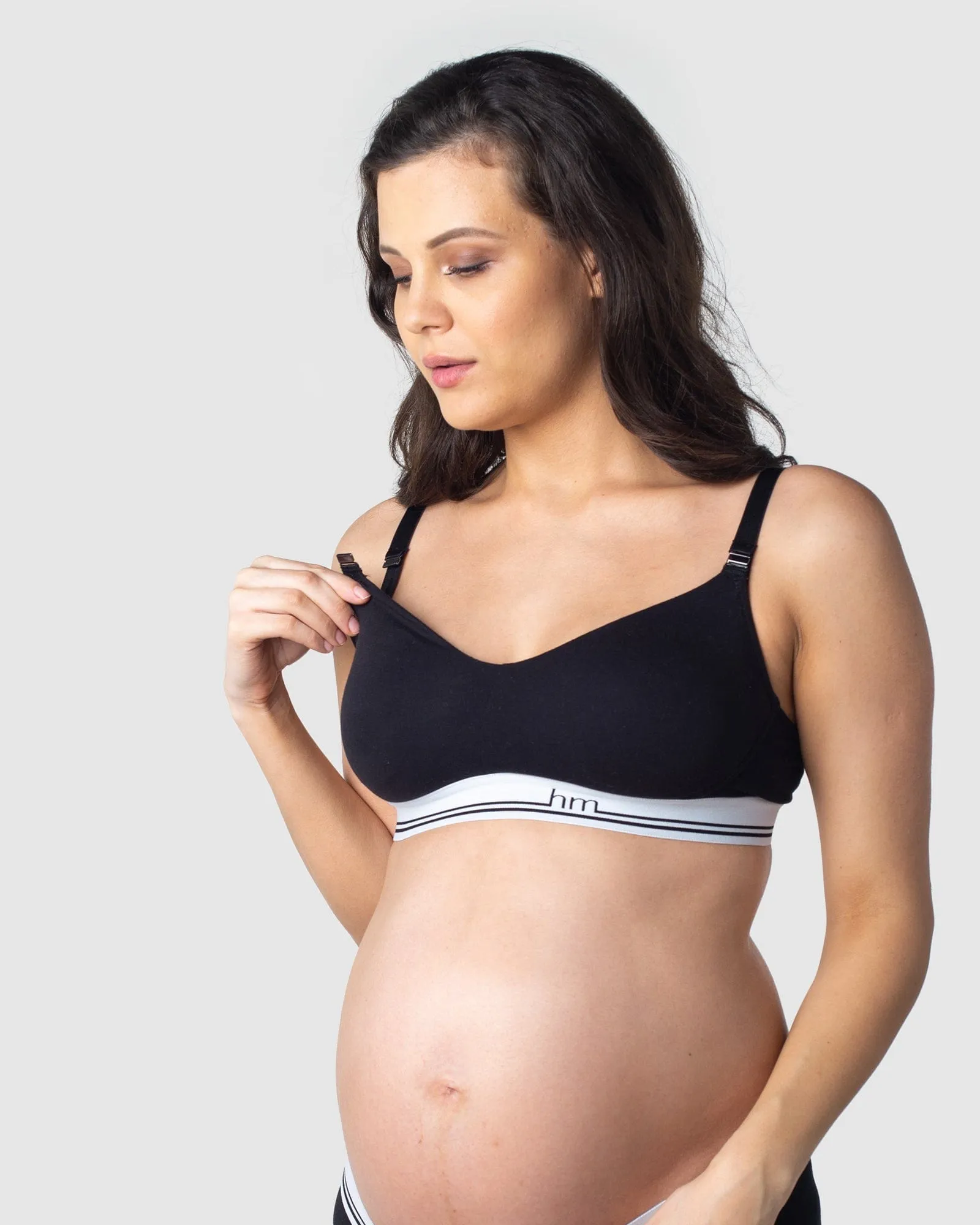 Icon Cotton Nursing Bra - Black