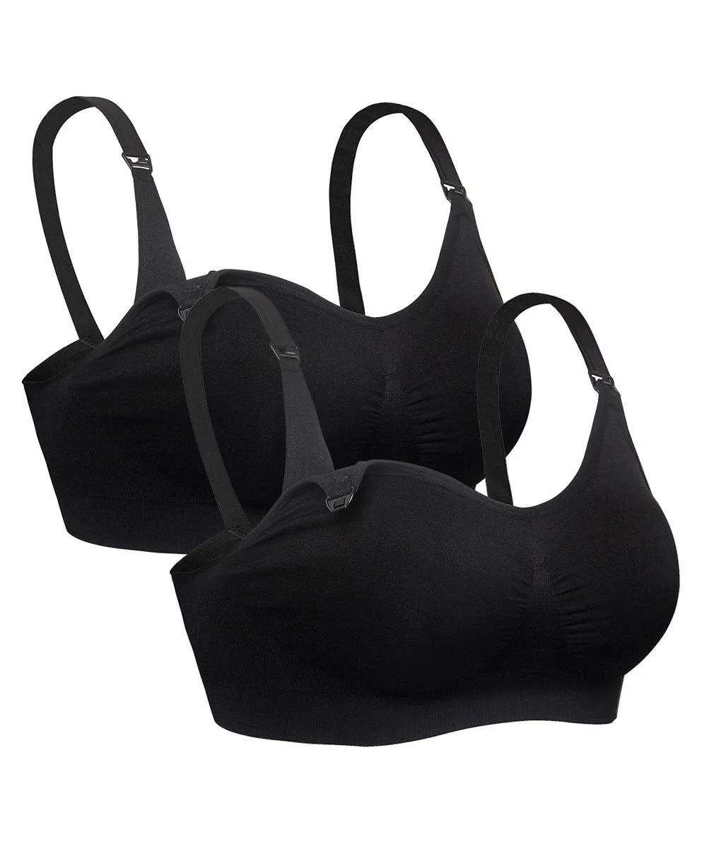 iLoveSIA 2PACK Womens Maternity and Nursing Bras for Everyday Wear