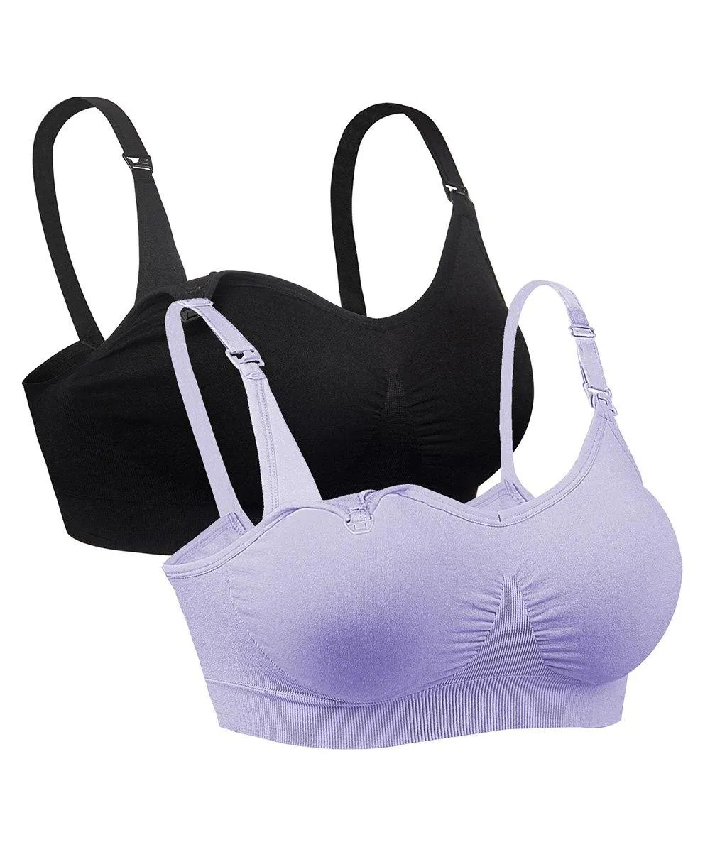 iLoveSIA 2PACK Womens Maternity and Nursing Bras for Everyday Wear