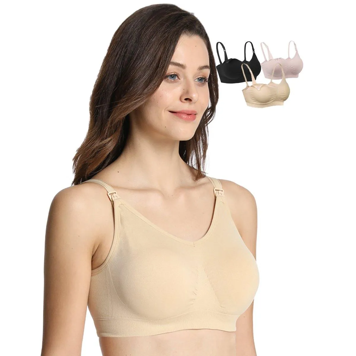 iLoveSIA 3PACK Womens Maternity & Nursing Bras Best selling styles