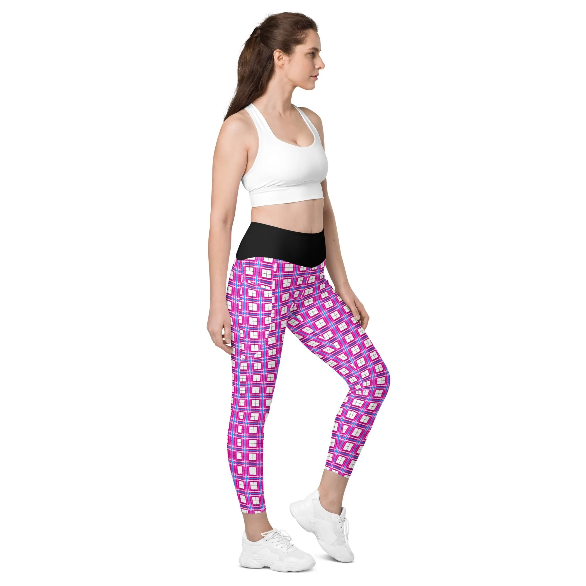 ✨'Islay Sky' Happy Tartan®  Ladies Yoga Leggings with Pockets✨