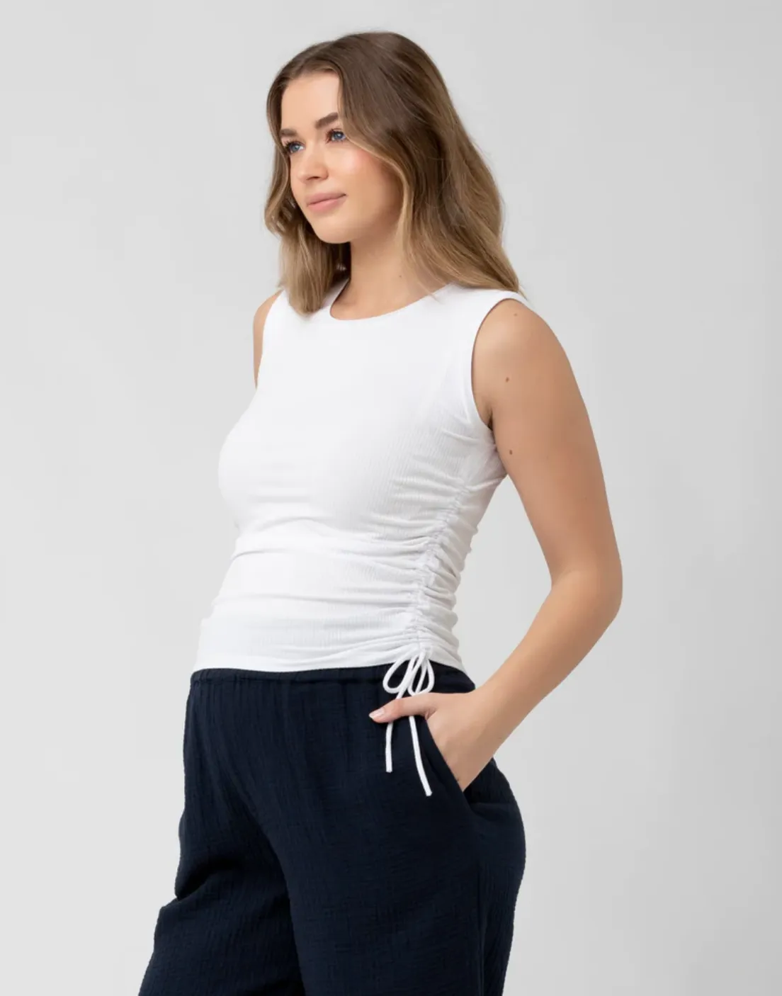 Jodie Ruched Rib Tank