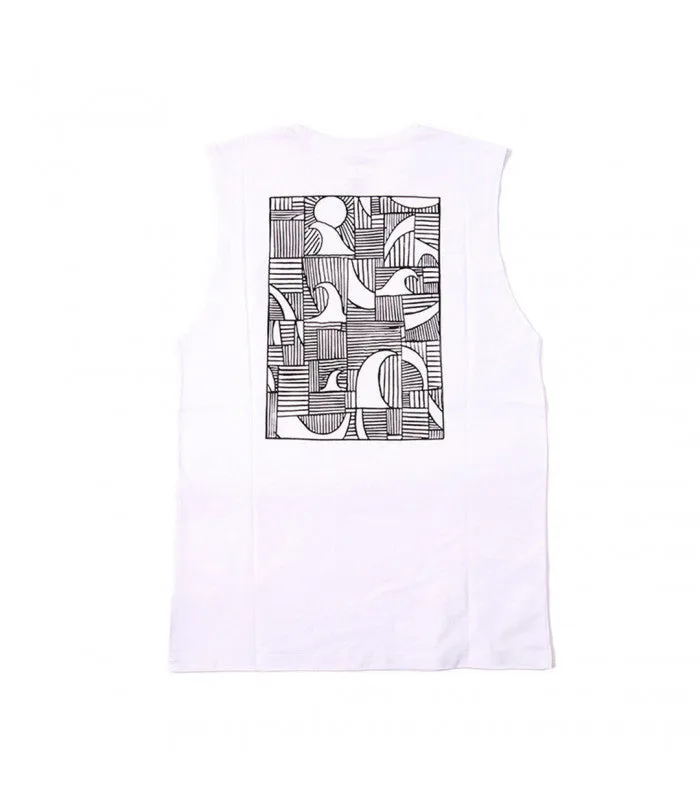 Journey South Muscle Tank White