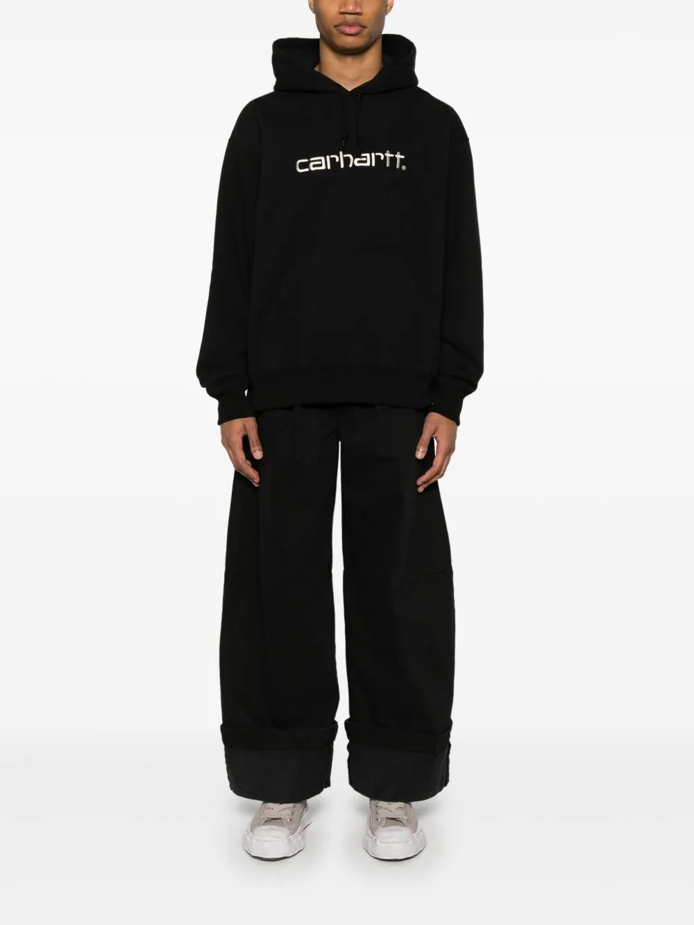 Junya Watanabe tryckt bomulls hoodie