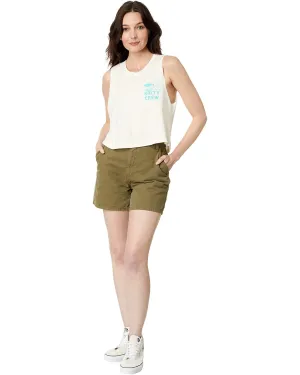 Kelp Forest Cropped Muscle Tank - Bone