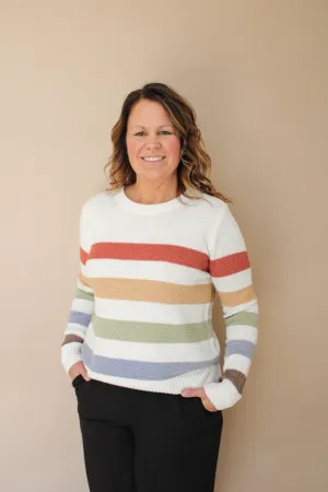 KIEDRA STRIPED LIGHTWEIGHT SWEATER