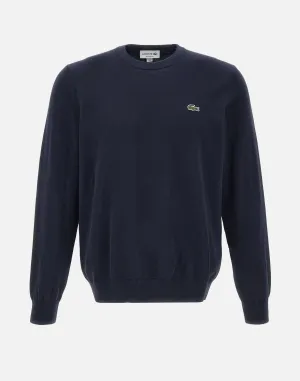 Lacoste Navy Cotton Crewneck tröja