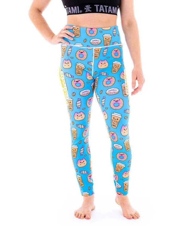 LADIES COFFEE CAT LEGGINGS