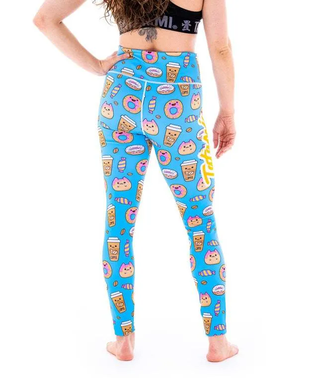 LADIES COFFEE CAT LEGGINGS