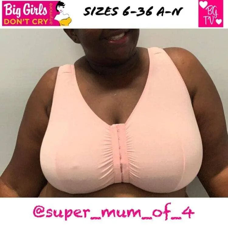 Leading Lady The Meryl Cotton Front Opening Wire-free Leisure Bra - Ecru