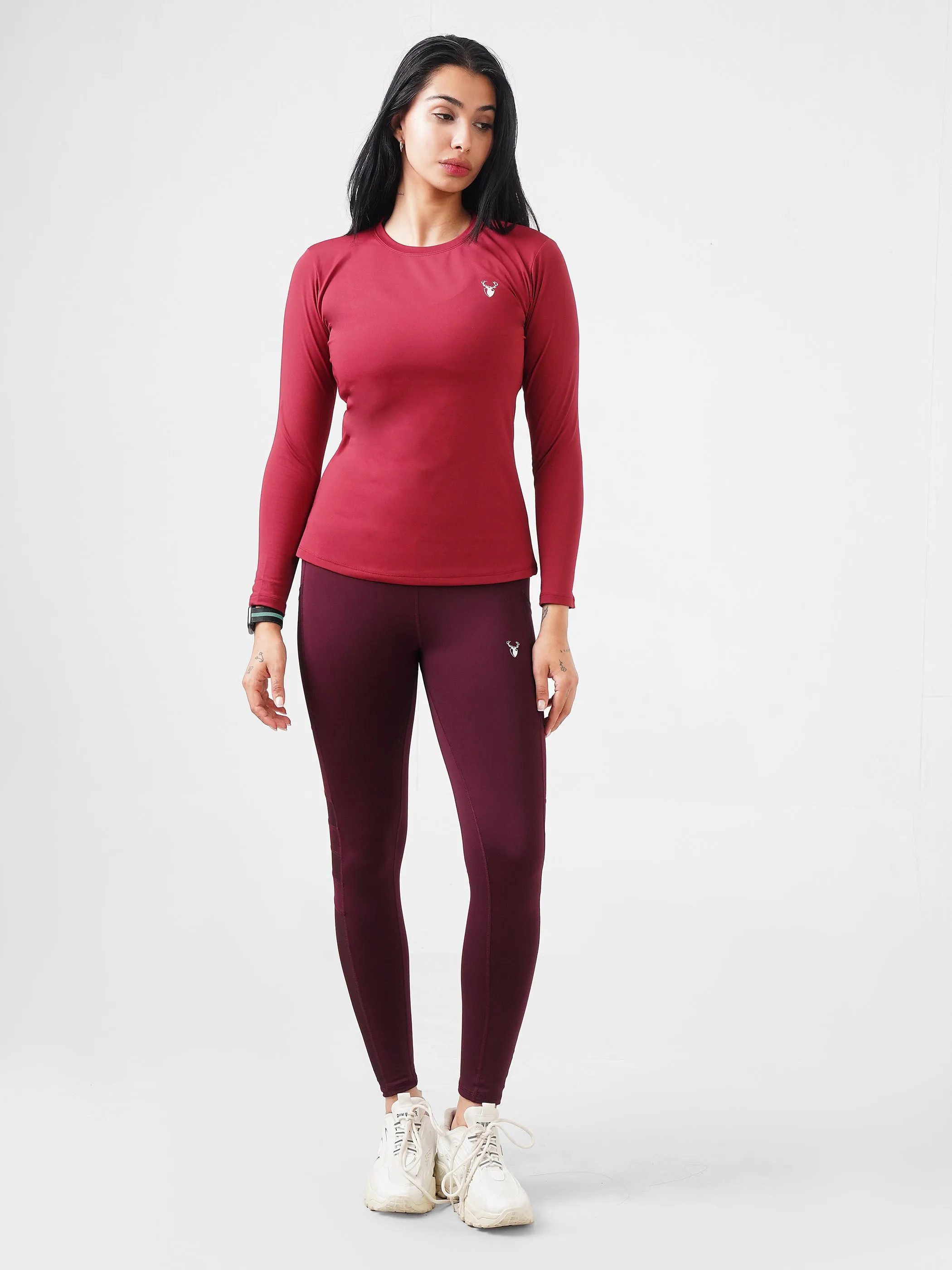 Leera Air Flex Pocket Legging in Maroon