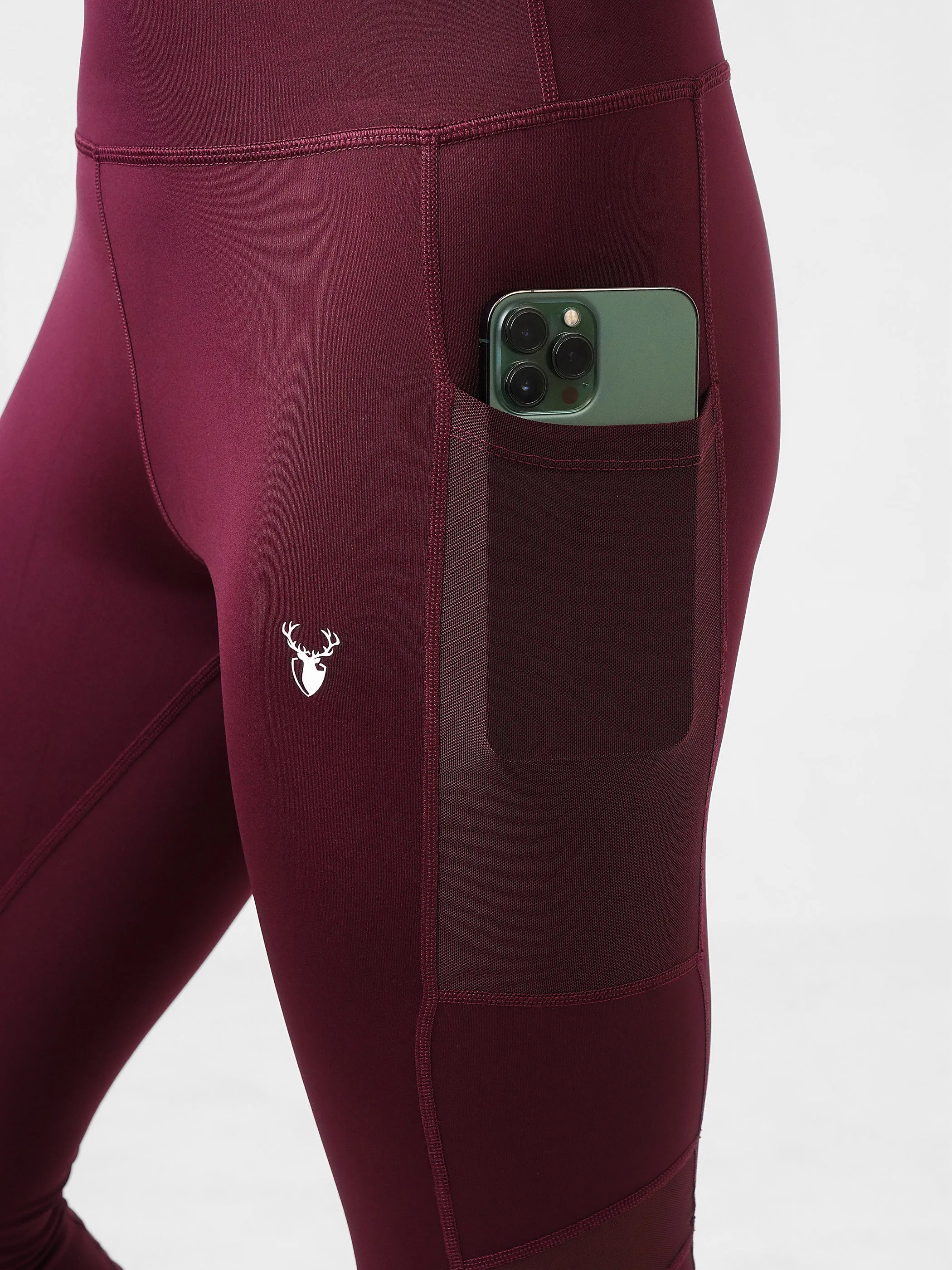 Leera Air Flex Pocket Legging in Maroon