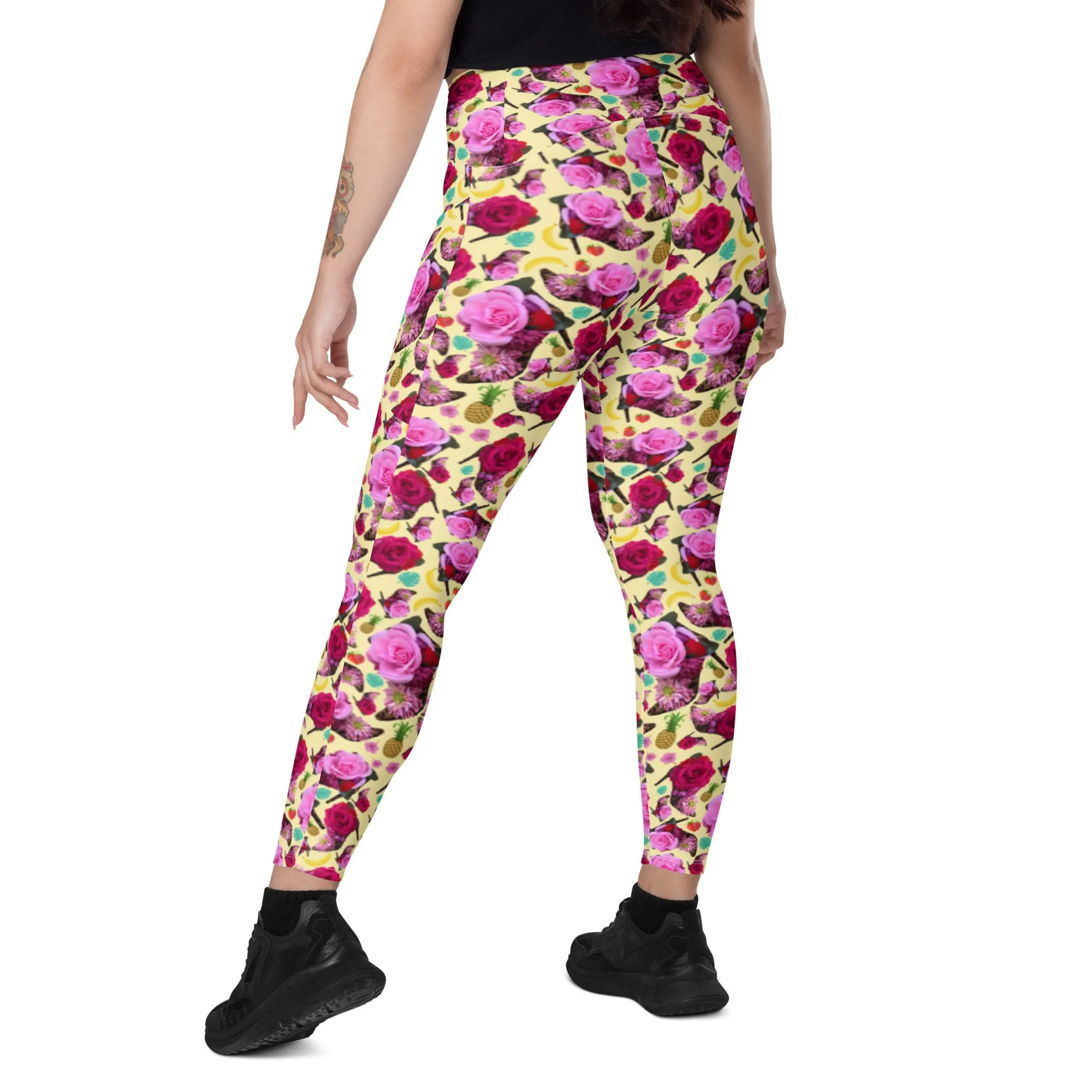 Leggings with pockets 'Jungle Flower'