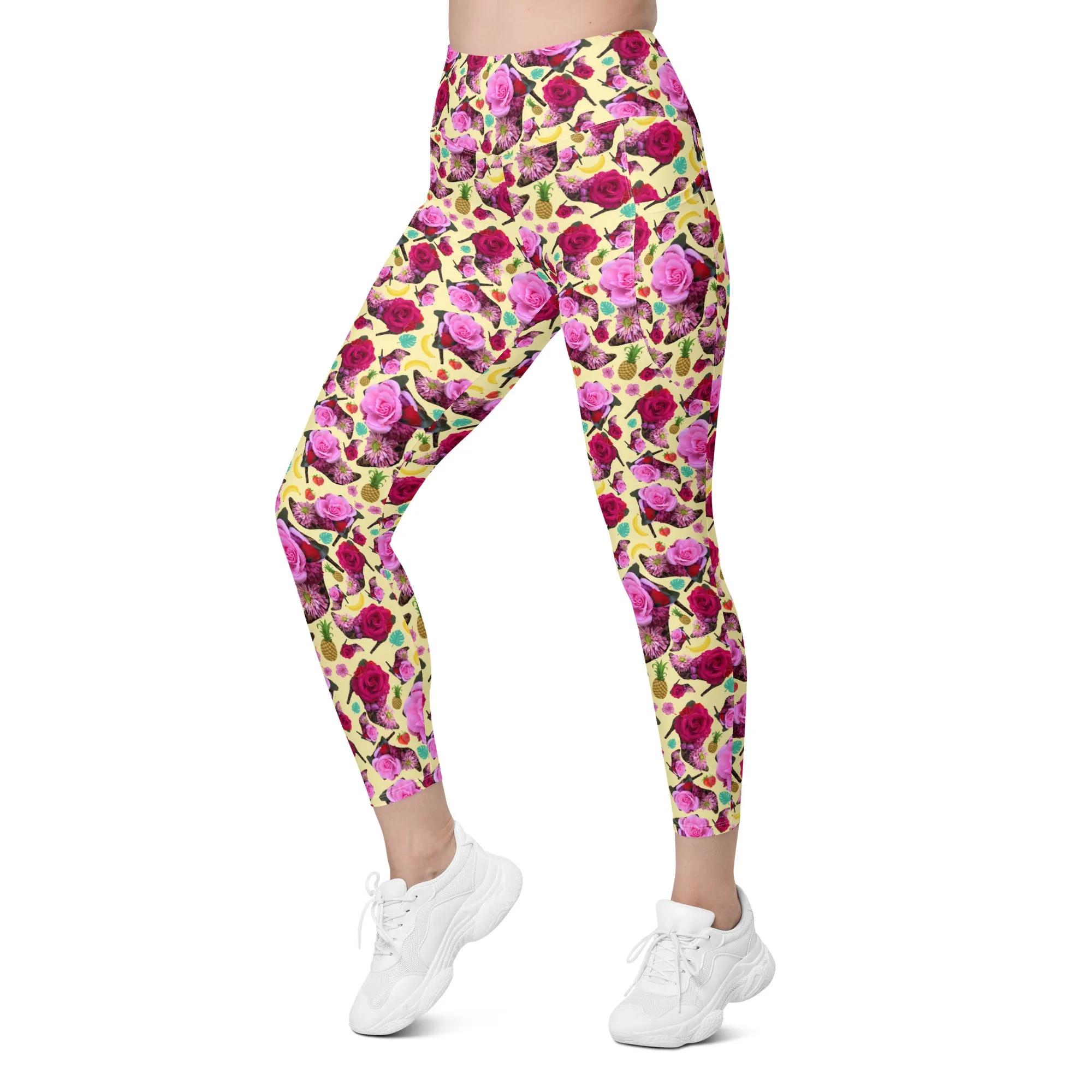 Leggings with pockets 'Jungle Flower'