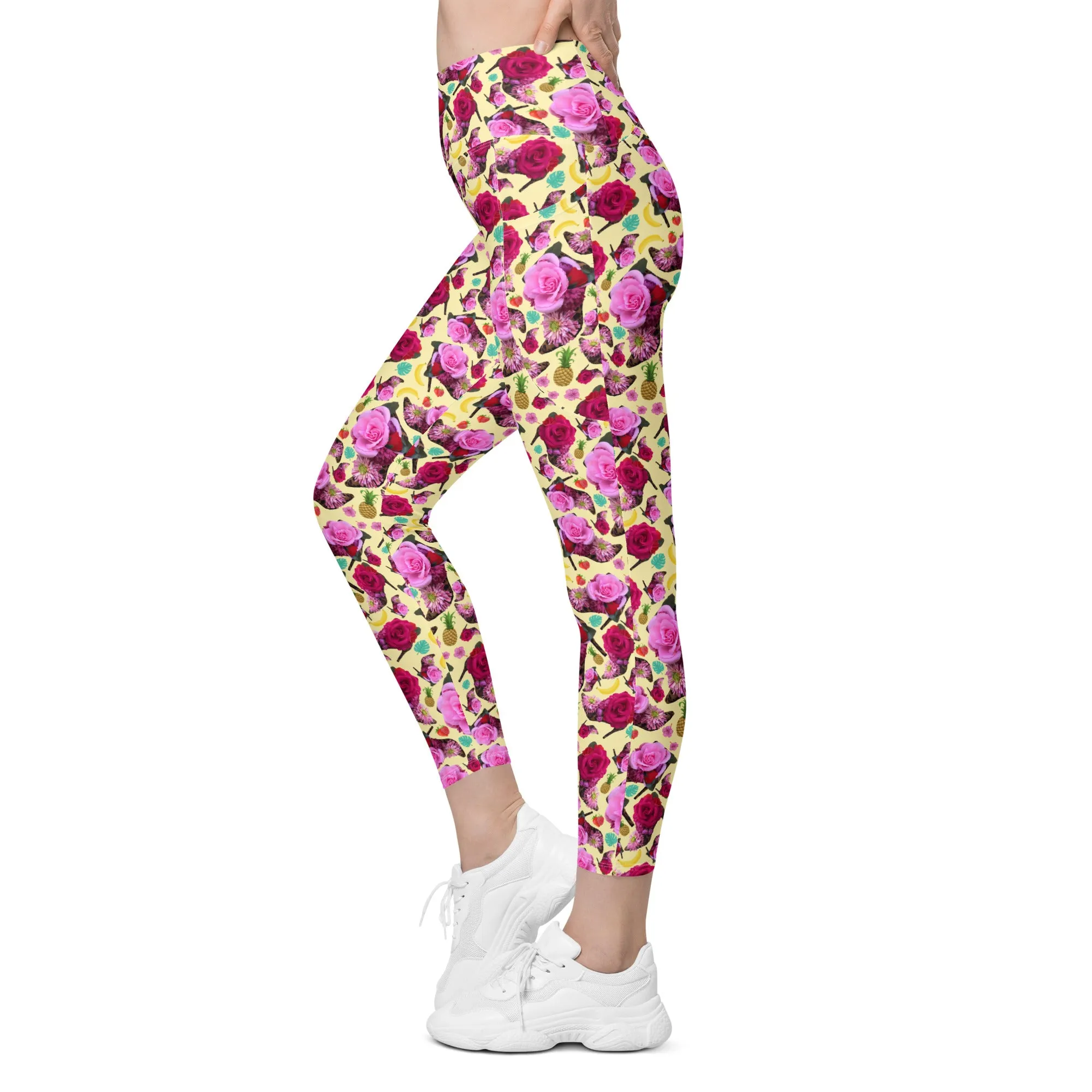Leggings with pockets 'Jungle Flower'