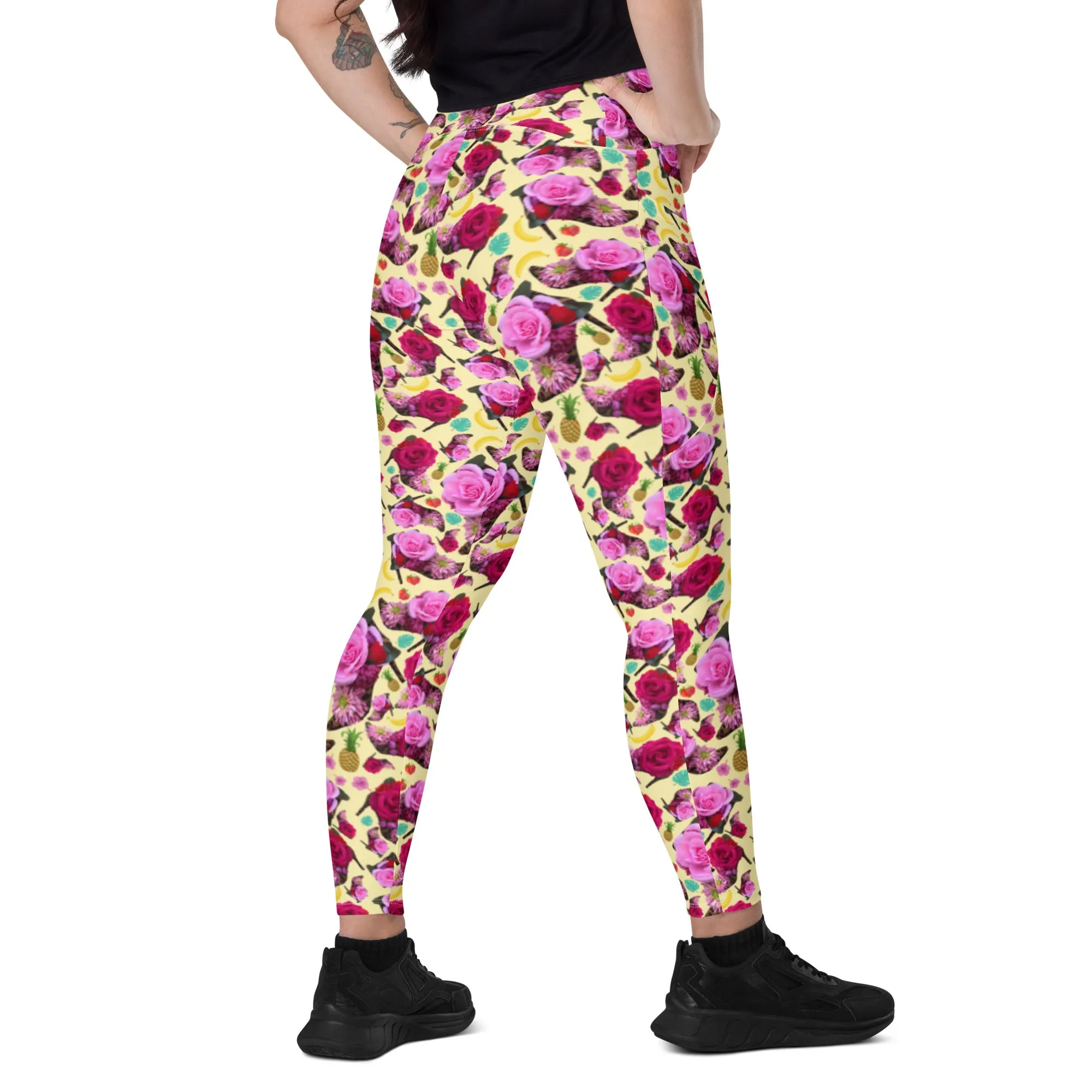 Leggings with pockets 'Jungle Flower'