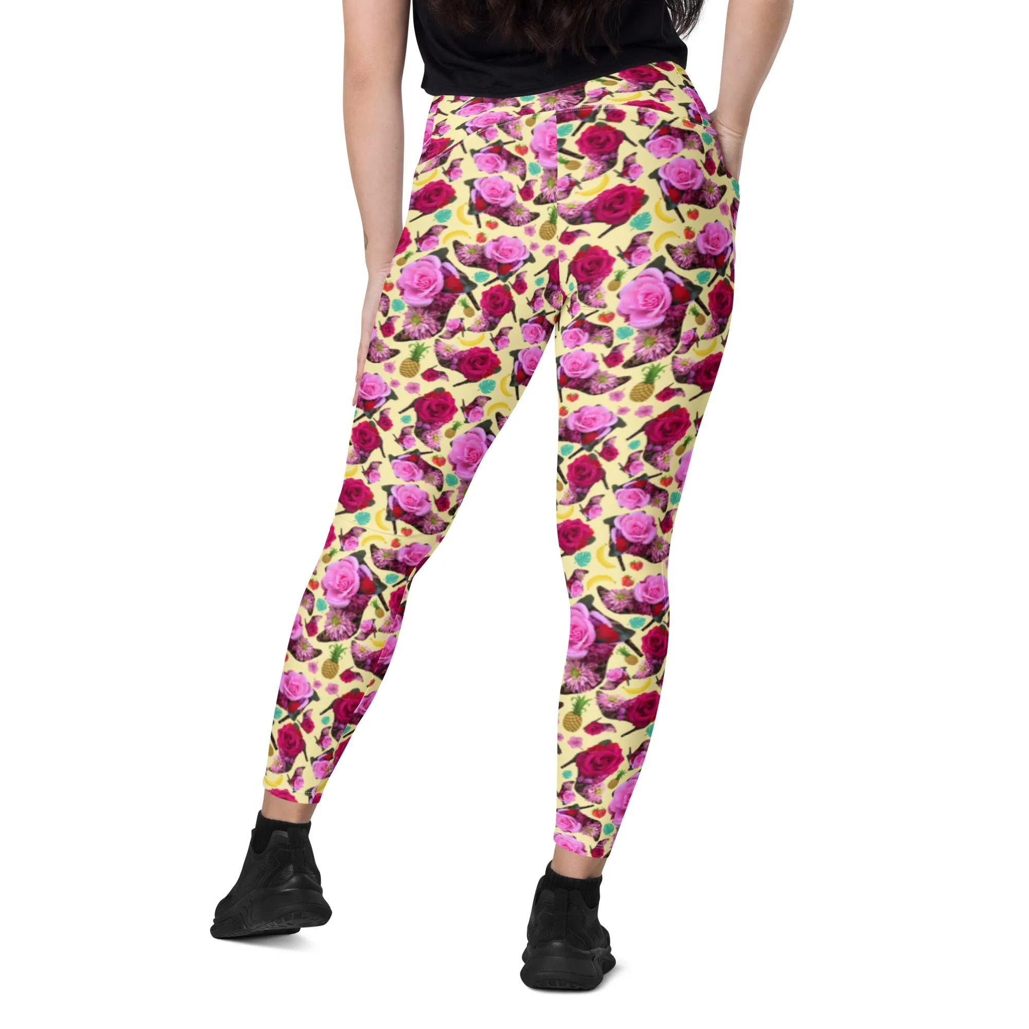 Leggings with pockets 'Jungle Flower'