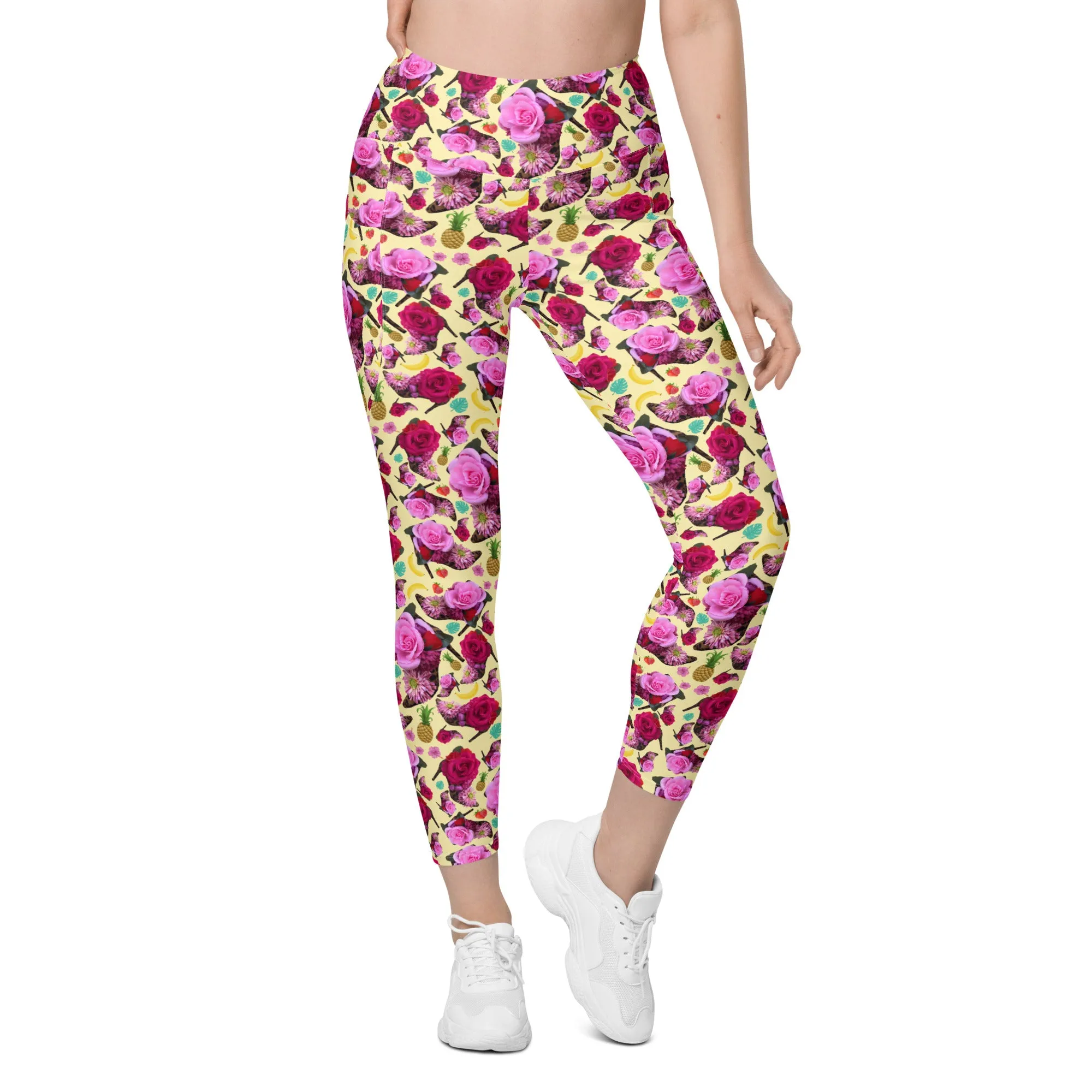 Leggings with pockets 'Jungle Flower'