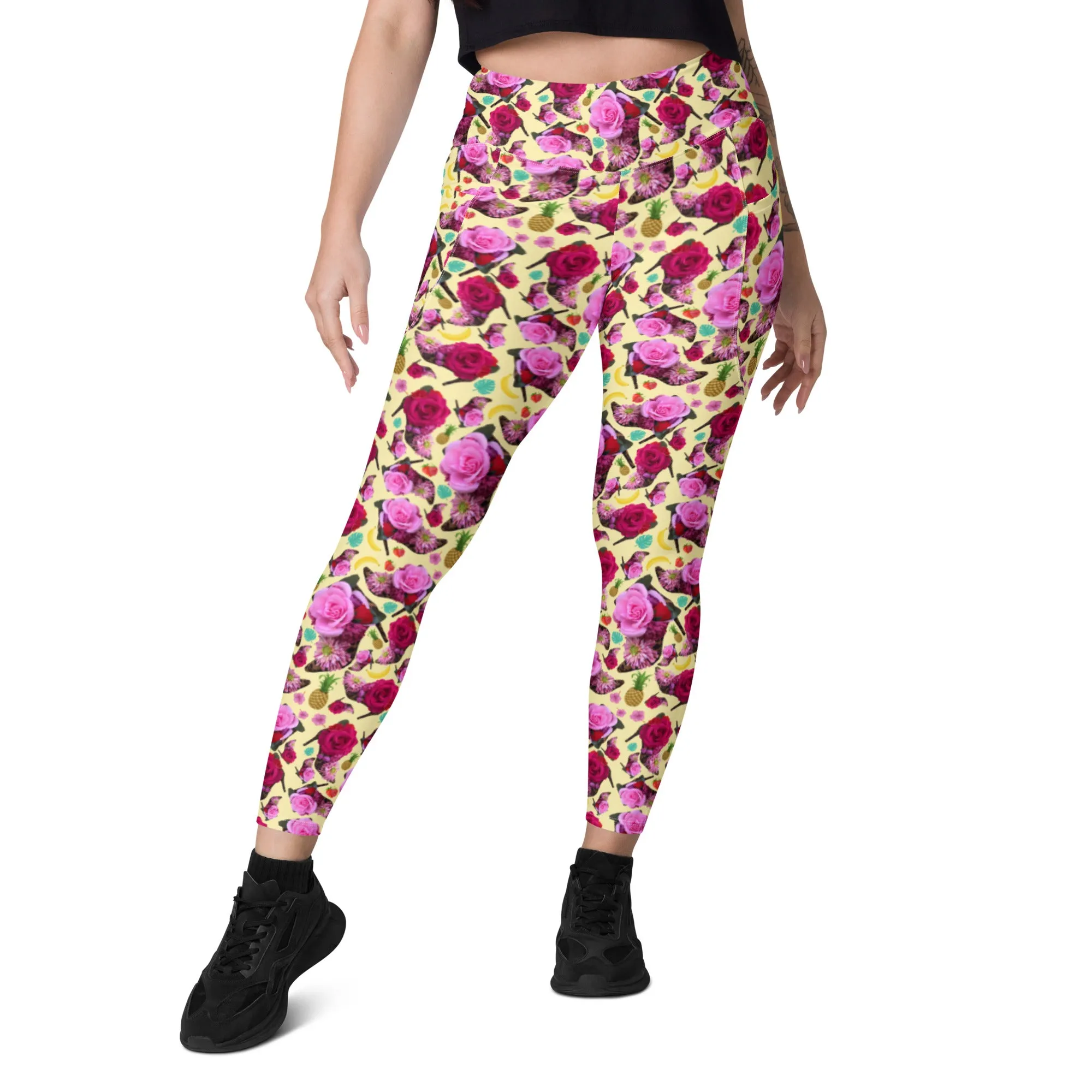 Leggings with pockets 'Jungle Flower'