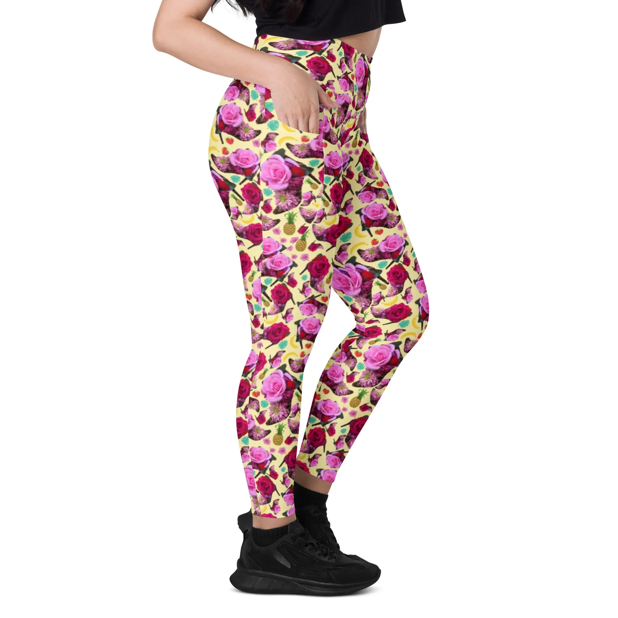 Leggings with pockets 'Jungle Flower'