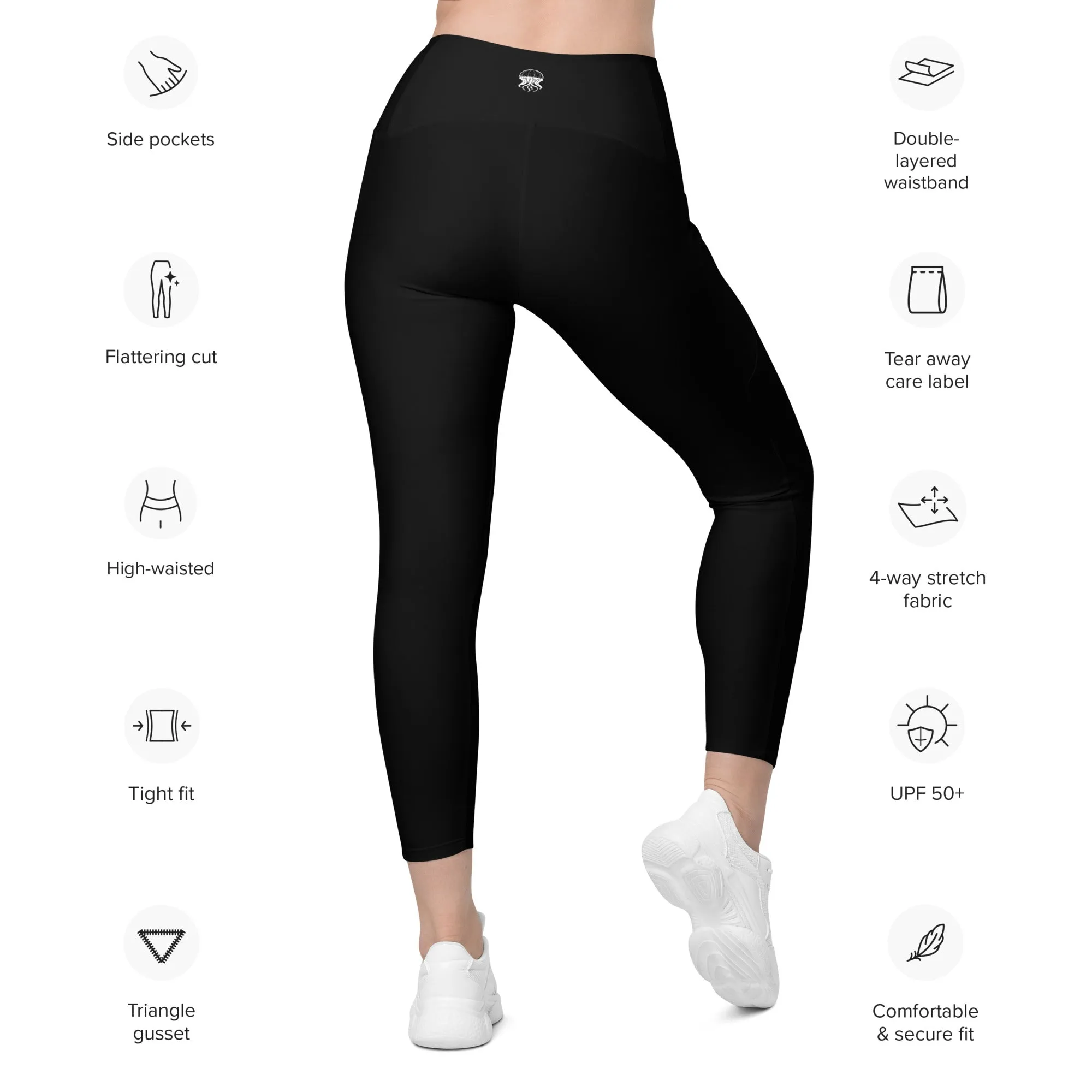 Leggings with Pockets Noir