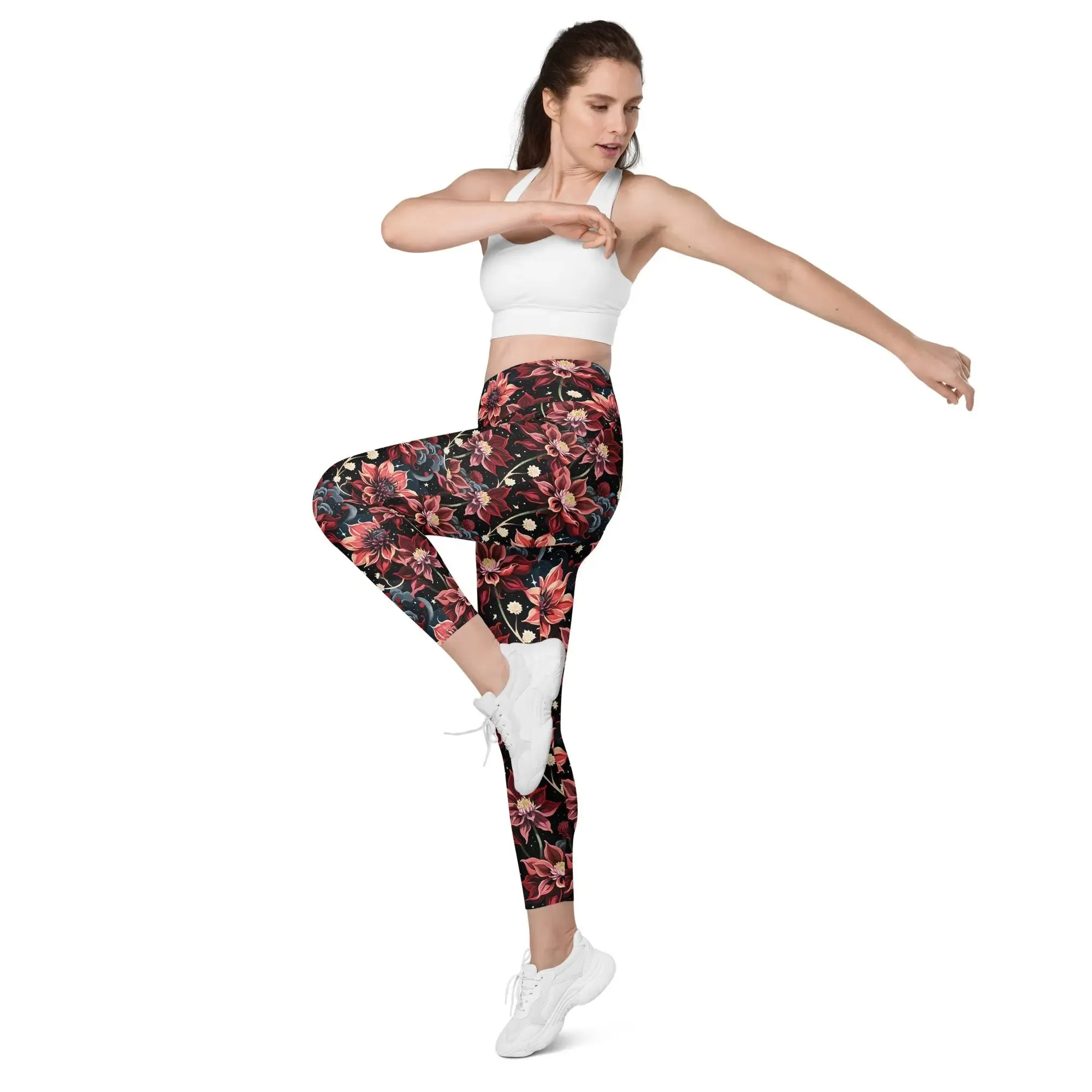 Leggings with Pockets Twilight Dahlia