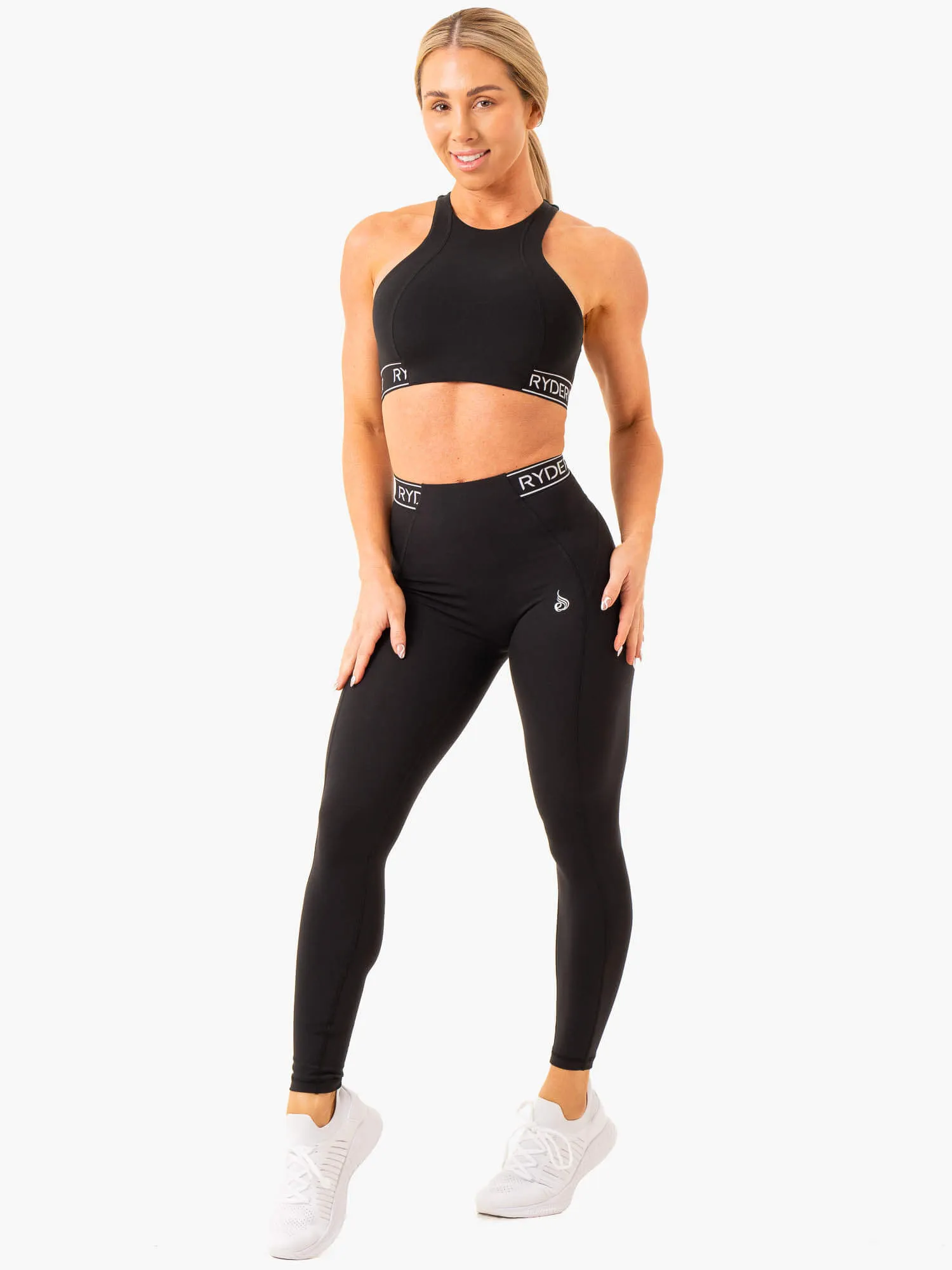 Level Up High Waisted Scrunch Leggings - Black