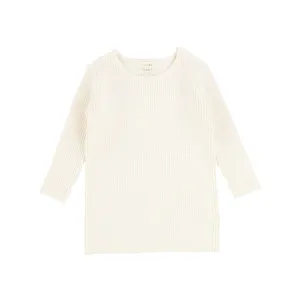 Lil Legs Knit Crewneck Long Sleeve Sweater - Cream